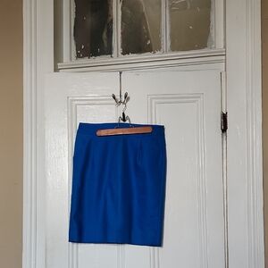 J. Crew Blue Pencil Mini Skirt for Work